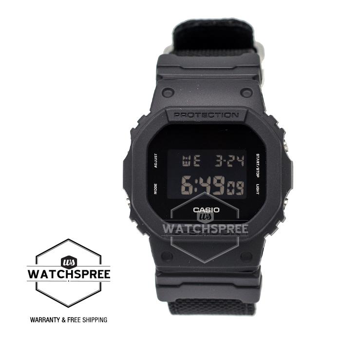 [Watchspree] Casio G-Shock Special Color models Black Cordura®* Nylon Strap Watch DW5600BBN-1D