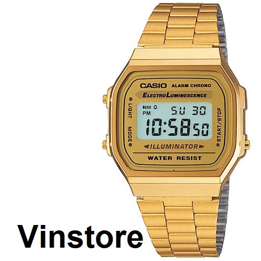 [Vinstore] Casio A168 Adjustable Gold Tone Stainless Steel Strap Digital Men Women Watch A168WG-9W A168WG-9 A168WG-9W A168WG-9WDF A-168WG-9WDF A-168WG-9W