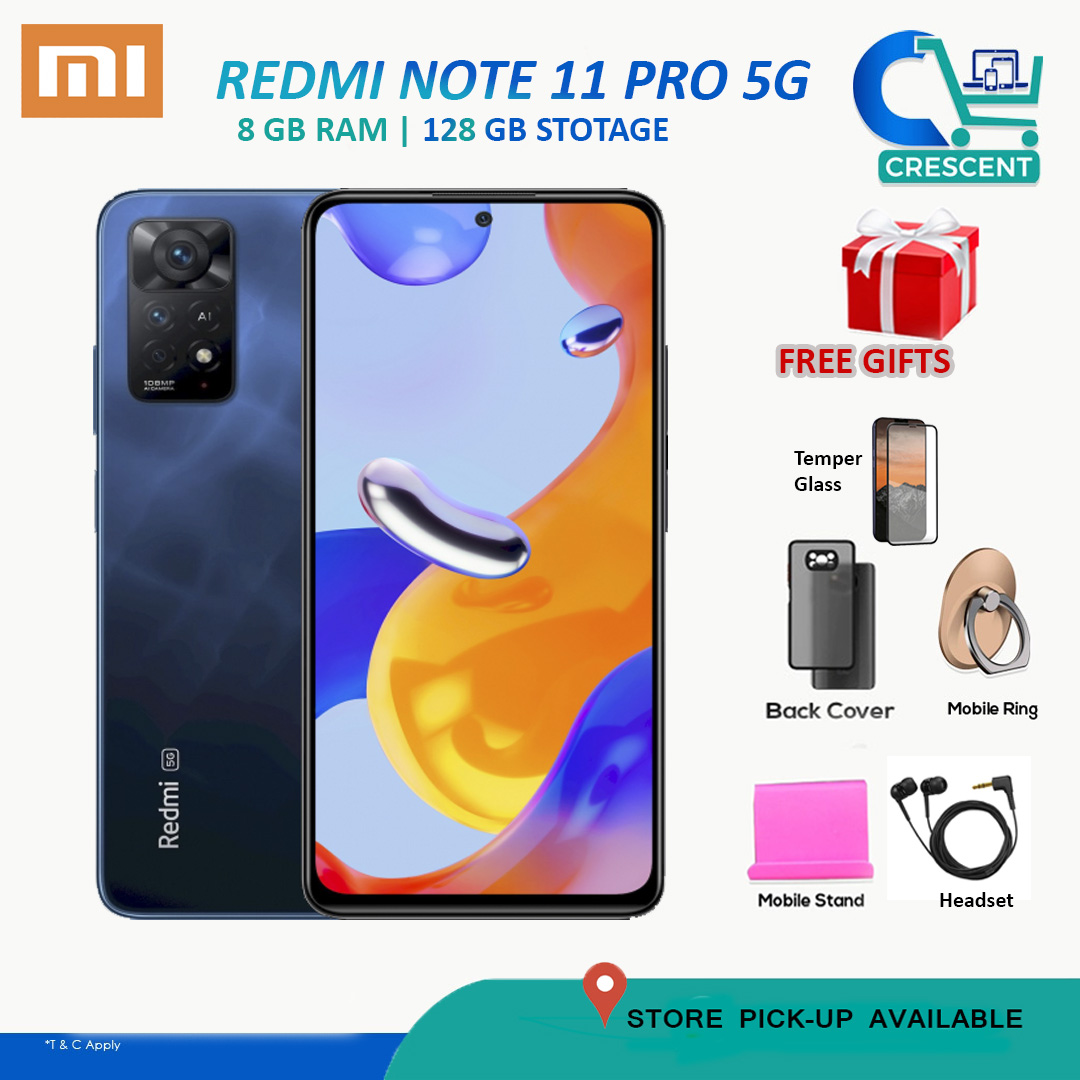 Xiaomi Redmi Note 11 PRO 5G 128GB + 8GB RAM || BRAND NEW || LOCAL SET 1 YEAR REDMI WARRANTY || EXPORT SET 6 MONTH SHOP WARRANTY ** WITH GIFTS**