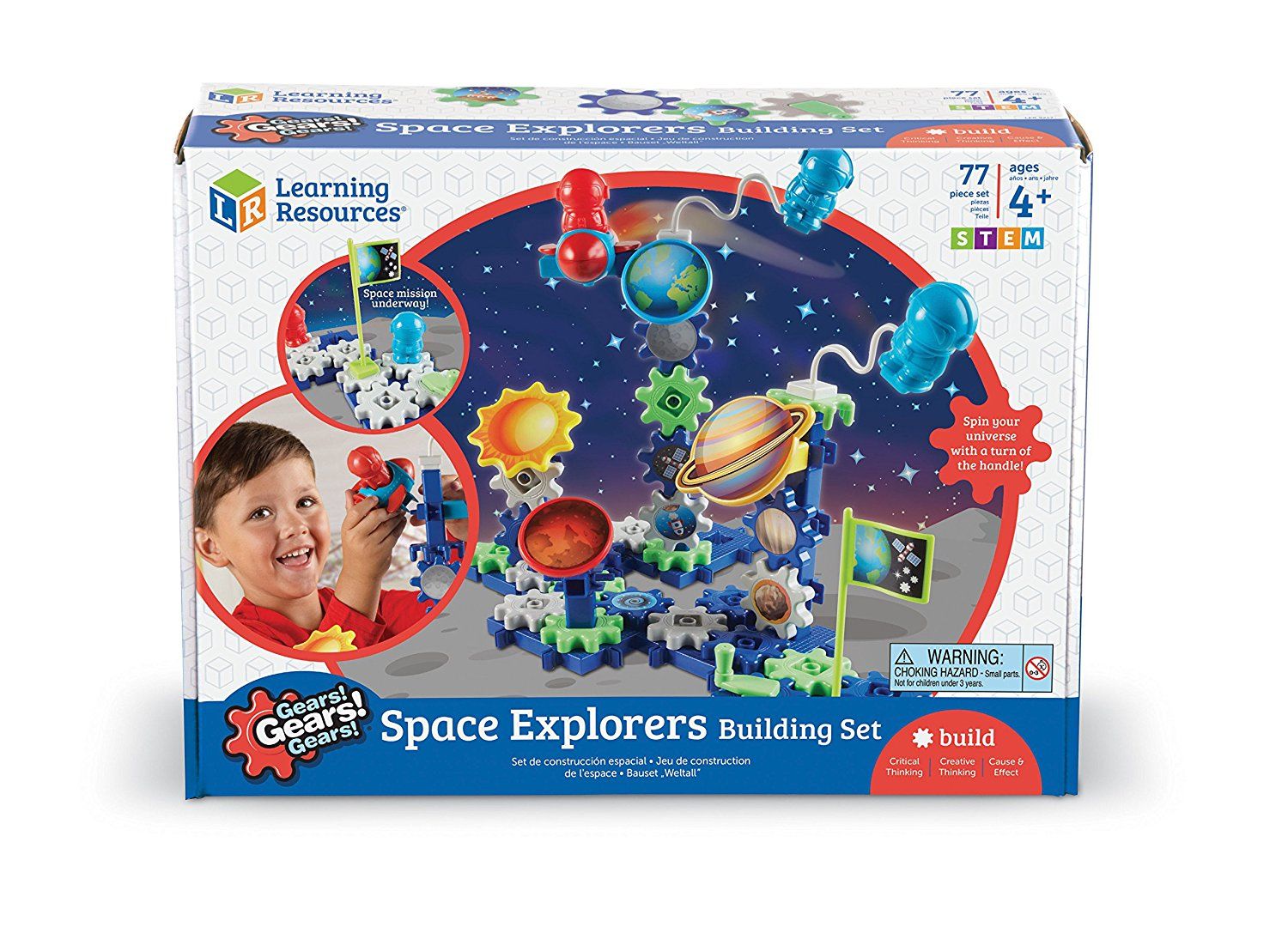 Learning Resources LER9217 Gears! Gears! Gears! Space Explorers Building Set