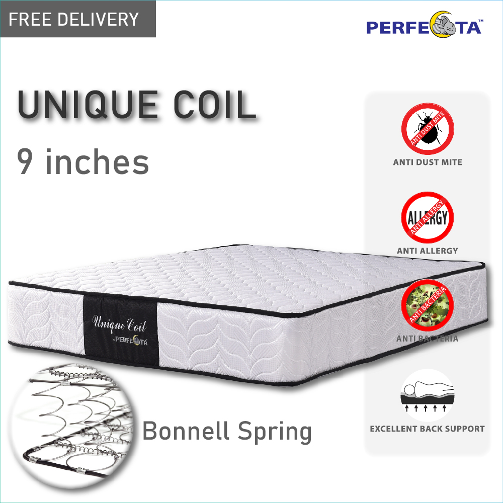 [Bulky] SPRING MATTRESS / 9-INCH PERFECTA UNIQUE COIL SINGLE / SUPER SINGLE / QUEEN / KING SIZE AVAILABLE