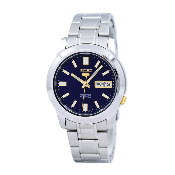 [Watchspree] Seiko 5 Men's Silver Stainless Steel Strap Watch SNKK11K1