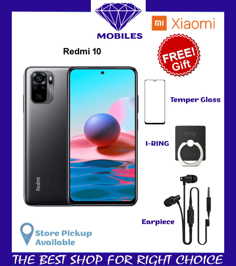 XIAOMI REDMI 10 4/64GB & 6/128GB BRAND NEW FREE GIFTS WITH WARRANTY