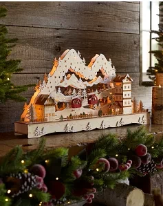 Lit Wooden Animated Scenes （Design Ski Resort）