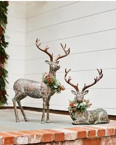 Festive Antiqued Deer