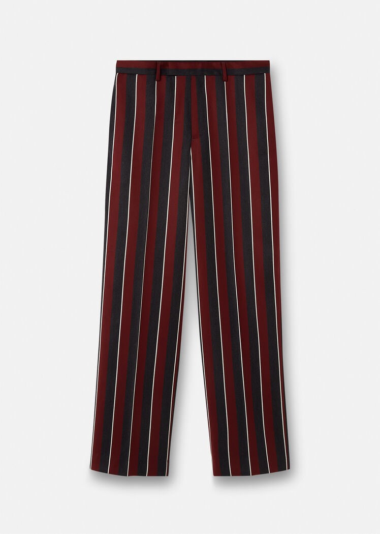 STRIPED WOOL TROUSERS