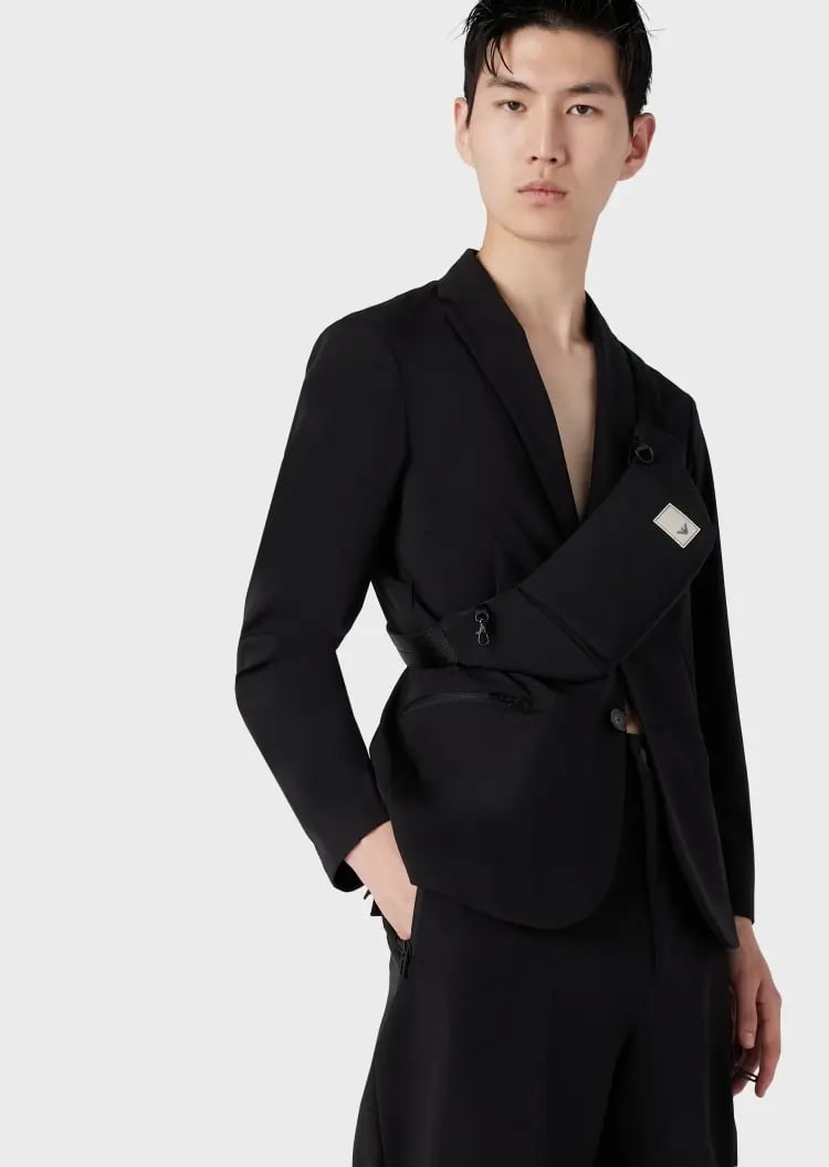 detachable inner panel blazer
