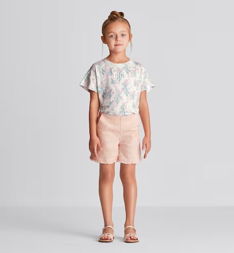 Children wear short clothes.  Peach cotton tarpaulin with light gold Cannage rattan case and star printing.  Numbering: 3SBM12SHTF_Y308