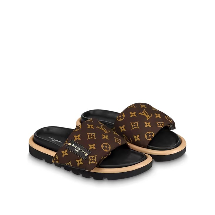 LV Pool Pillow Flat Comfort Mule