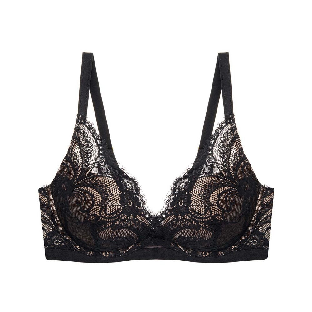 Triumph-Premium Love Lace Water Touch Low V Steel Ring BD Cup Underwear｜16R8893