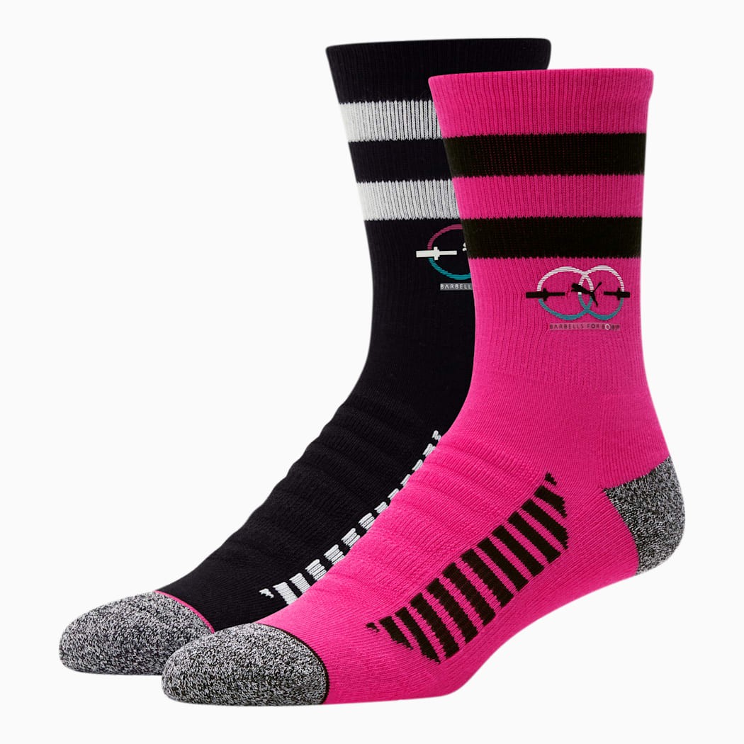 PUMA x BARBELLS FOR BOOBS Crew Socks [2-Pack]