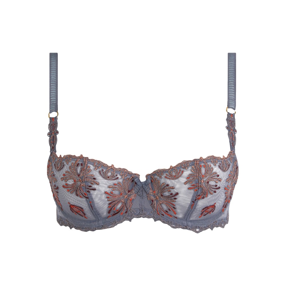 【Champs-Elysées】1/2 Mesh Unlined Underwear>BCD>Amber Gray (2605_PV)【Chantelle】