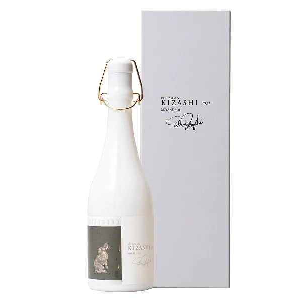 Japanese Sake - NIIZAWA KIZASHI Junmai Daiginjo Artist Edition White Bottle (7% Polished Rice) 720ml