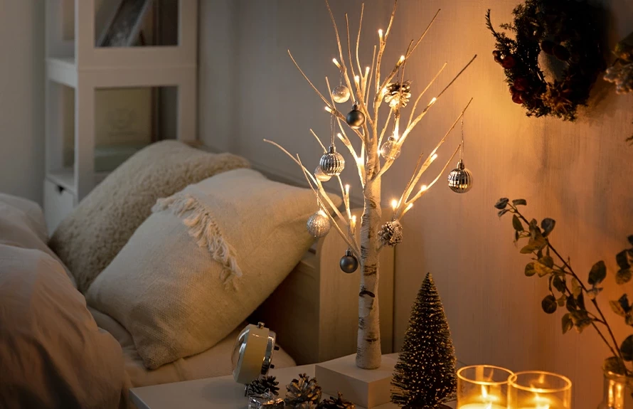 Christmas tree white birch stylish
