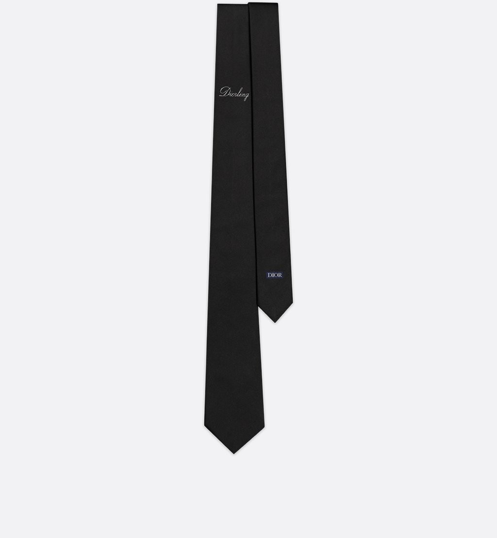 Diorling Tie （Black Silk）