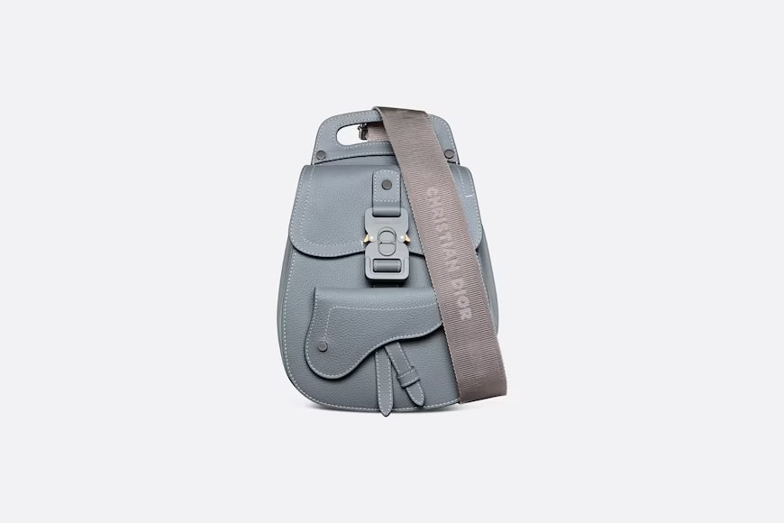 Mini GALLOP shoulder bag.  Dior gray calfskin calfskin.  Numbering: 1ADBO022YKK_H11G