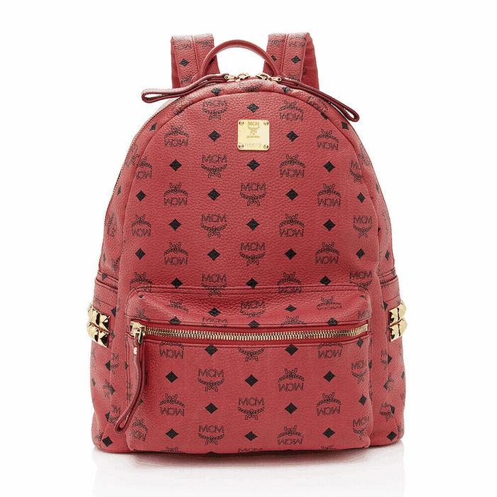 MCM Visetos Studded Stark Medium Backpack
