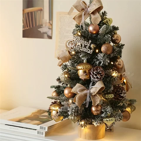 Artificial Mini Christmas Tree, Tabletop Mini Christmas Tree, 50cm, DIYable, Christmas Tree, Battery