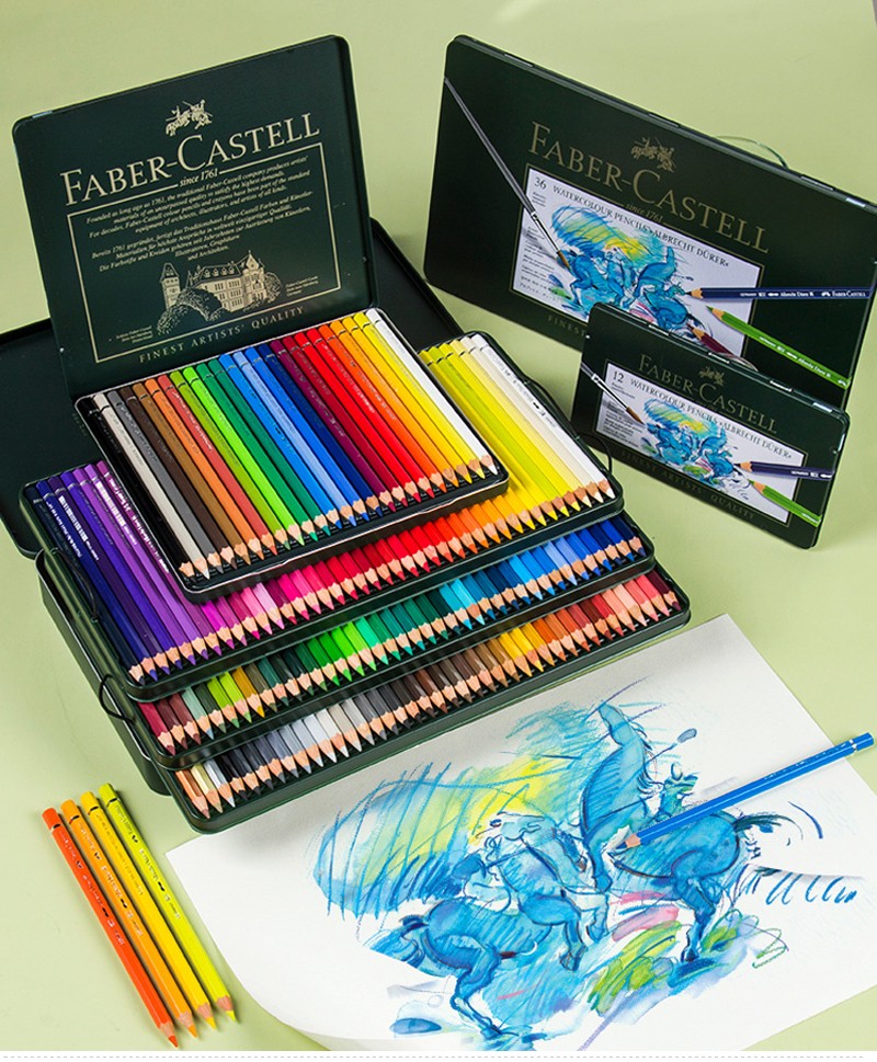 [Asuraku Available] Faber-Castell Watercolor Pencils 60 Colors Set (Canned) Albrecht Dürer 117560 Faber-Castell/Gift/Gift/Present/Children/Children