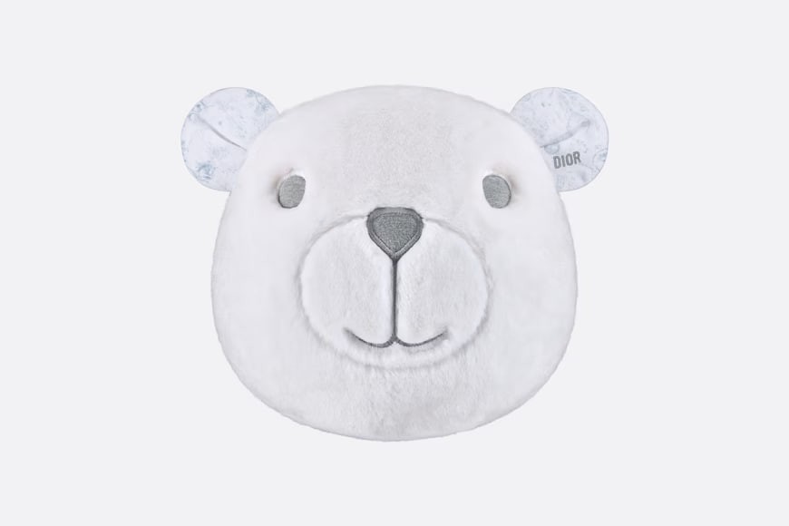 The little bear grunts.  Ivory artificial fur and cotton plain cloth with gray Toile de Jouy printing.  Numbering: PIBPPEL01D_Y001